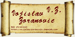 Vojislav Zoranović vizit kartica